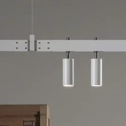 Viadurini Lighting Designer Pendelleuchten-Pendelleuchte Design Weißaluminium mit Glaskugeln und Strahlern - Exodus
