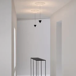 Viadurini Lighting Designer Pendelleuchten-Pendelleuchte Design weißer Gips und schwarzes Aluminium 1 Kegel - Tesera