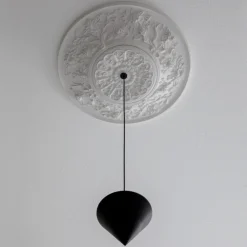 Viadurini Lighting Designer Pendelleuchten-Pendelleuchte Design weißer Gips und schwarzes Aluminium 1 Kegel - Tesera