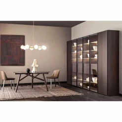 Il Fanale Designer Pendelleuchten-Pendelleuchte 8-flammig aus natürlichem Messing und Glas - Molecola von