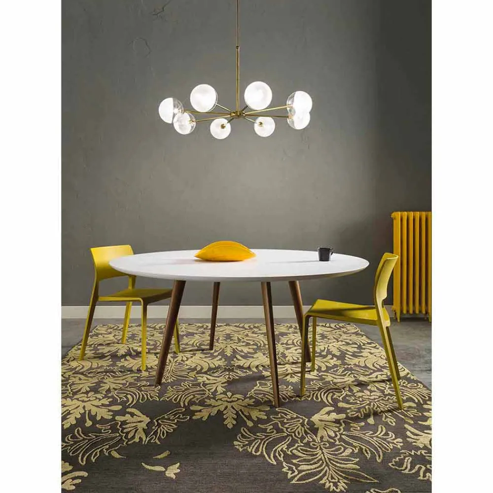 Il Fanale Designer Pendelleuchten-Pendelleuchte 8-flammig aus natürlichem Messing und Glas - Molecola von