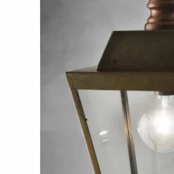 Il Fanale Pendelleuchten Vintage-Pendelleuchte im Industrie Stil aus Messing und Glas Quadro