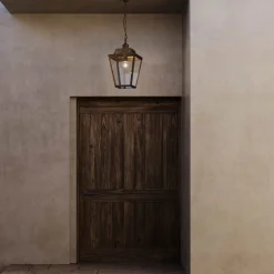 Il Fanale Pendelleuchten Vintage-Pendelleuchte im Industrie Stil aus Messing und Glas Quadro