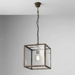 Il Fanale Pendelleuchten Vintage-Pendelleuchte im Industrie Stil aus Eisen 1 flammig London