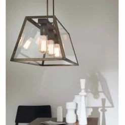 Il Fanale Pendelleuchten Vintage-Pendelleuchte im Industrie Stil aus Eisen 3 flammig London