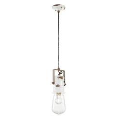 Ferroluce Pendelleuchte Industrial-Pendelleuchte im Industriedesign aus Eisen, Glas und Keramik - Urban