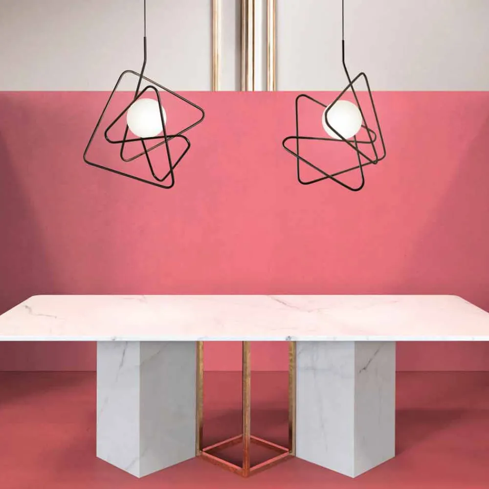 Viadurini Lighting Designer Pendelleuchten-Pendelleuchte in modernem Stahl 60xH60xL.cavo200cm, Adele