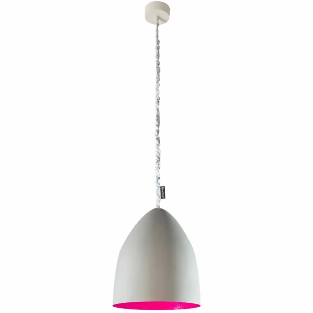 In-es.artdesign Moderne Pendelleuchten-Pendelleuchte Flower S Cement Finish Zement