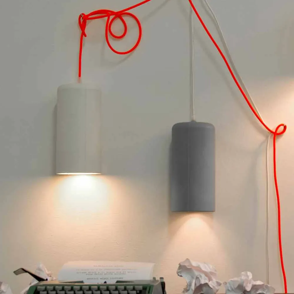 In-es.artdesign Moderne Pendelleuchten-Pendelleuchte Kerze 1 aus gefärbtem Laprene