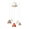 Ferroluce Moderne Pendelleuchten-Pendelleuchte mit 5 farbigen Elementen, hergestellt in Italien – Berimbau