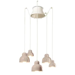 Ferroluce Moderne Pendelleuchten-Pendelleuchte mit 5 farbigen Elementen, hergestellt in Italien – Berimbau