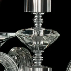 Viadurini Lighting Klassische Kronleuchter-Pendelleuchte mit 3 Leuchten in Glas und Ivy Kristall, hergestellt in Italien