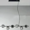 Viadurini Lighting Moderne Pendelleuchten-Pendelleuchte mit 6 Lichtern aus Metall und modernem mundgeblasenem Glas - Birga