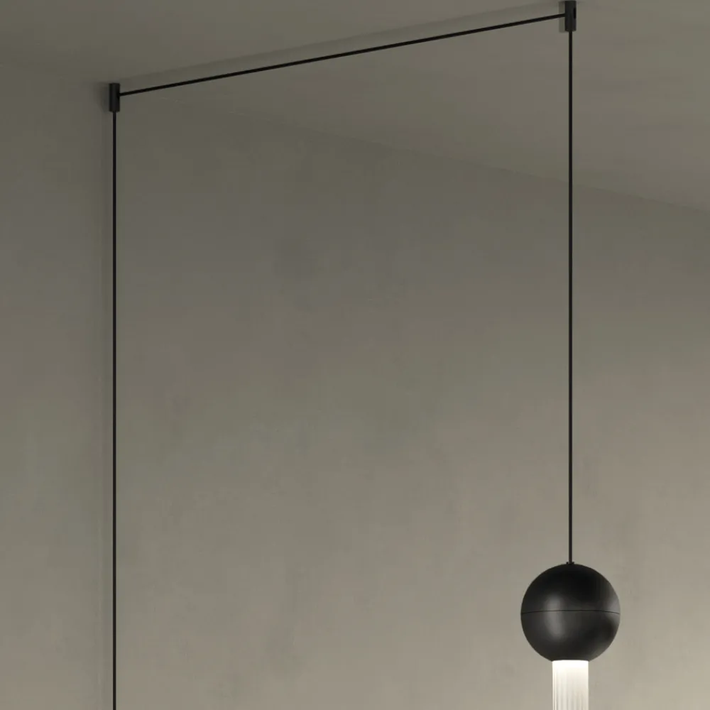 Viadurini Lighting Moderne Pendelleuchten-Pendelleuchte mit Canneté-Glaszylinder Made in Italy - Oris