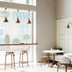 Il Fanale Pendelleuchten Vintage-Pendelleuchte Mittel mit Schwenkarm  aus patinierten Eisen