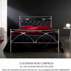 Viadurini Night Design Maßgeschneiderte Möbel|Schmiedeeisen Doppelbetten-Persefone Doppelbett aus Schmiedeeisen in Design