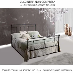 Viadurini Night Design Maßgeschneiderte Möbel|Schmiedeeisen Doppelbetten-Perseo Doppelbett aus Schmiedeeisen in Design