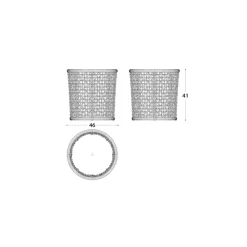 Varaschin Gartenideen-Pflanzgefäß mit Aluminiumstruktur und beigem Geflecht - Emma von