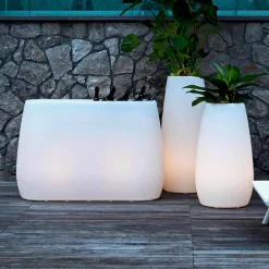 Myyour Lichtmöbel-Pflanzgefäßvase aus leuchtendem Kunststoff, Design in 3 Größen, 2 Stück - Pandora von