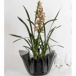 Viadurini Living Deko Vasen-Pina rauchte drapierte Innen- / Außenvase, modernes Design