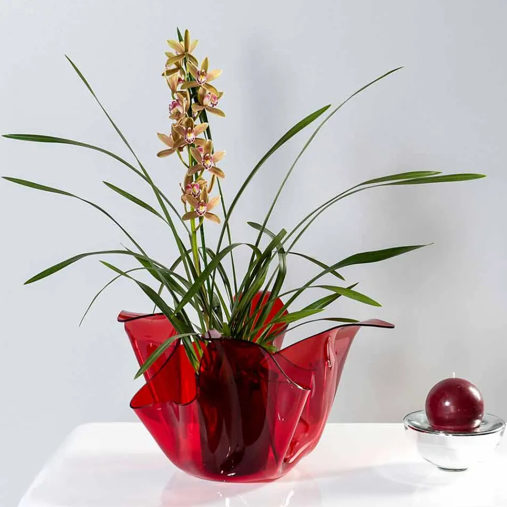 Viadurini Living Deko Vasen-Pina rot Indoor / Outdoor Mehrzweck-Vase, modernes Design in Italien hergestellt