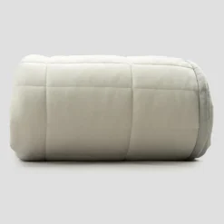 Viadurini Textile Plaid-Plaid aus Baumwollsatin und Chenille mit Lurex-, Kreide- oder Retro-Bordüre - Taupe