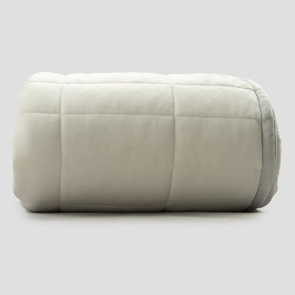 Viadurini Textile Plaid-Plaid aus Baumwollsatin und Chenille mit Lurex-, Kreide- oder Retro-Bordüre - Taupe