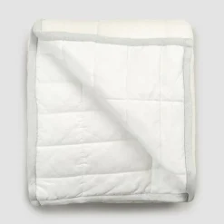 Viadurini Textile Plaid-Plaid aus Baumwollsatin und Chenille mit Lurex-, Kreide- oder Retro-Bordüre - Taupe