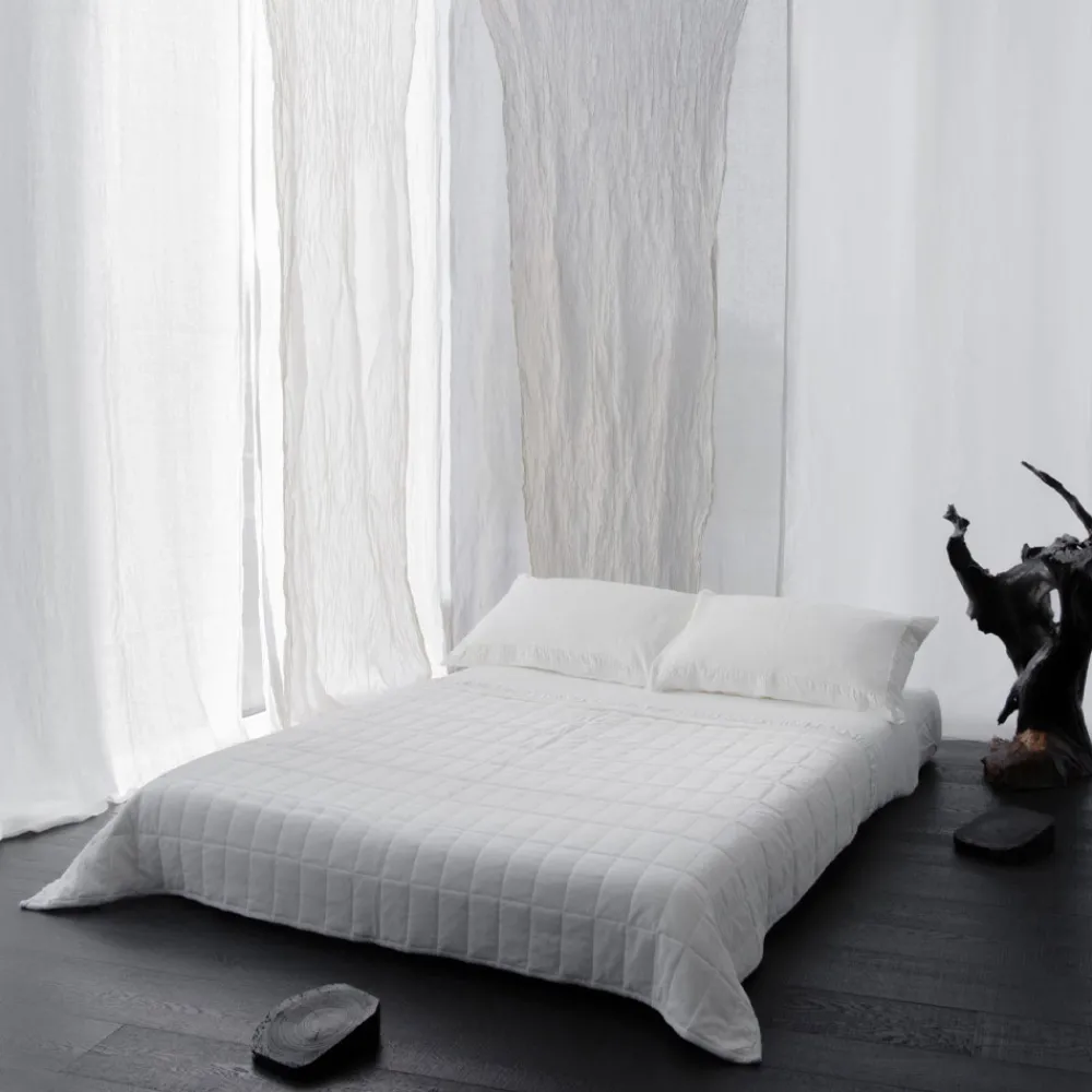 Viadurini Textile Plaid-Plaid aus Baumwollsatin und Chenille mit Lurex-, Kreide- oder Retro-Bordüre - Taupe