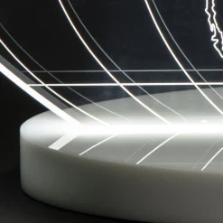 Viadurini Lighting Moderne Tischlampen-Planisphere Led Tischlampe aus lasergraviertem Acrylglas - Rihanna