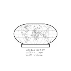 Viadurini Lighting Moderne Tischlampen-Planisphere Led Tischlampe aus lasergraviertem Acrylglas - Rihanna