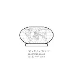 Viadurini Lighting Moderne Tischlampen-Planisphere Led Tischlampe aus lasergraviertem Acrylglas - Rihanna