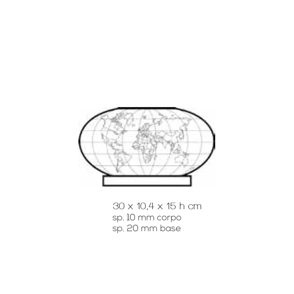 Viadurini Lighting Moderne Tischlampen-Planisphere Led Tischlampe aus lasergraviertem Acrylglas - Rihanna