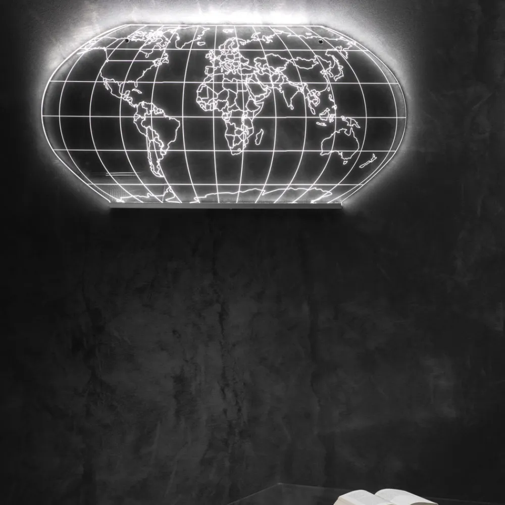 Viadurini Lighting Moderne Wandleuchten-Planisphere Wandleuchte aus lasergraviertem Acrylglas - Rihanna