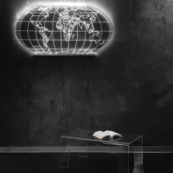 Viadurini Lighting Moderne Wandleuchten-Planisphere Wandleuchte aus lasergraviertem Acrylglas - Rihanna