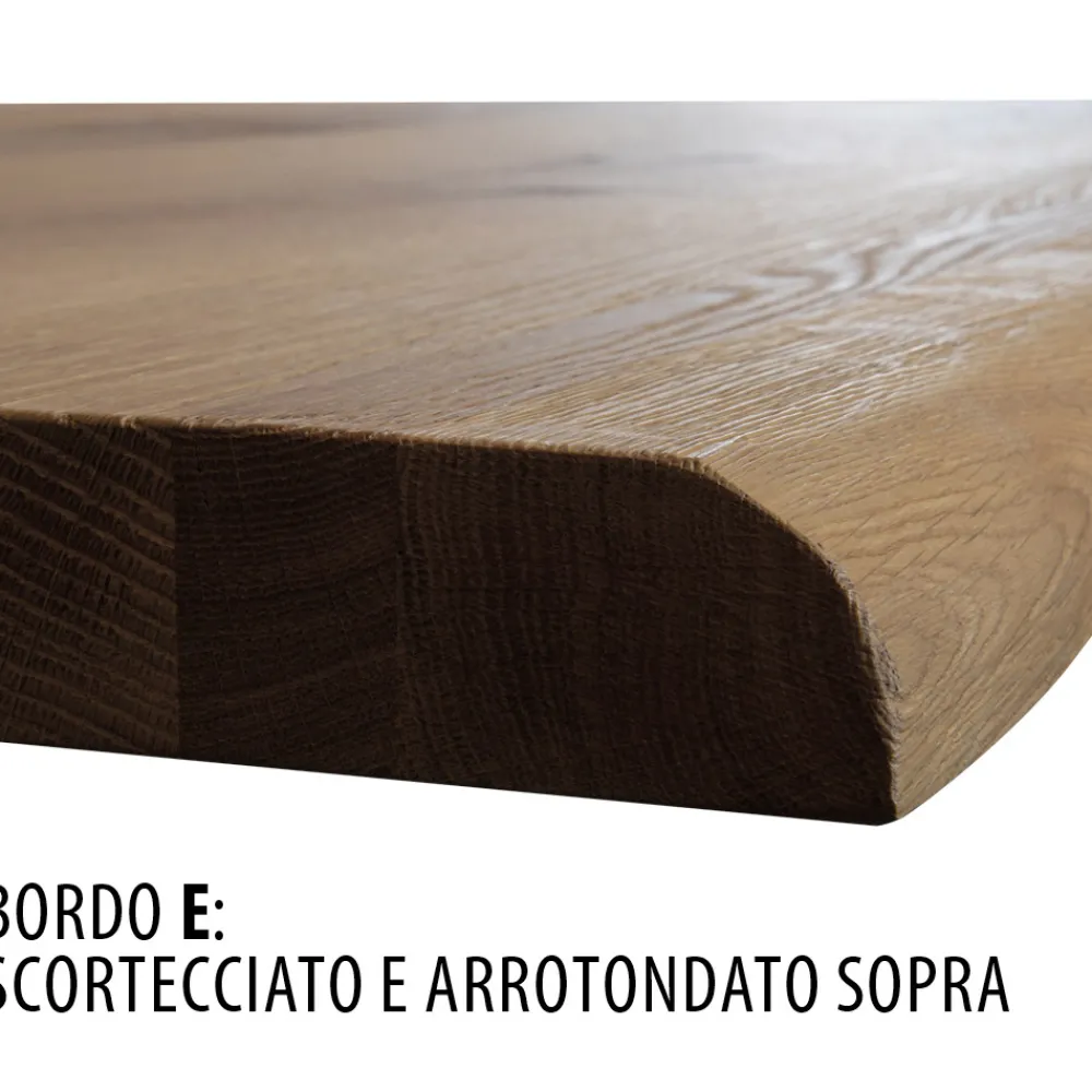 Viadurini Living Esstische Nach Mass|Esstische-Plattierter Tisch aus quadratischer Asteiche und Metallgestell Made in Italy - Pilar