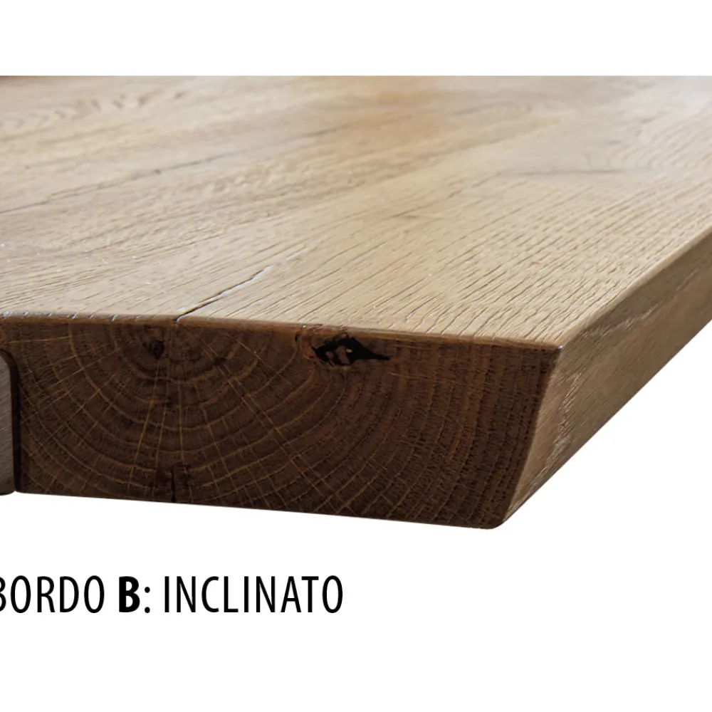 Viadurini Living Esstische Nach Mass|Esstische-Plattierter Tisch aus quadratischer Asteiche und Metallgestell Made in Italy - Pilar