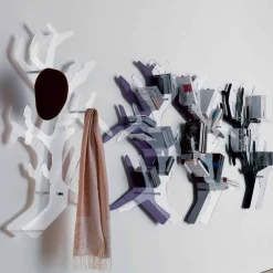 Viadurini Living Wandgarderobe-Plexiglas Wandregal mit Kleiderhaken Made in Italy - Neon