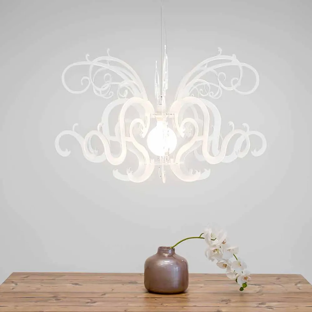 Viadurini Lighting Design Kronleuchter-Plexiglas-Kronleuchter mit modernem Design, hergestellt in Italien, Malito