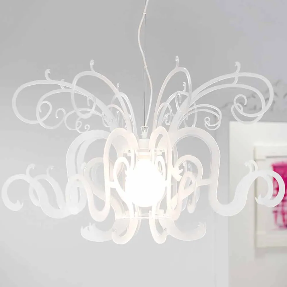 Viadurini Lighting Design Kronleuchter-Plexiglas-Kronleuchter mit modernem Design, hergestellt in Italien, Malito