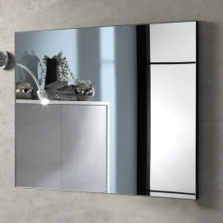 Viadurini Bathroom Badspiegel-Polierter Drahtspiegel mit bedecktem Rahmen Made in Italy - Want