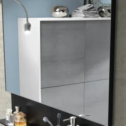 Viadurini Bathroom Badspiegel-Polierter Drahtspiegel mit bedecktem Rahmen Made in Italy - Want