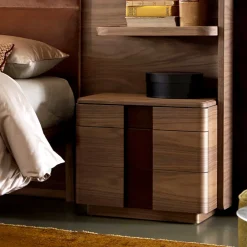 Viadurini Night Design Polsterbetten-Polster Ehebett aus Massivholz Grilli York made Italy