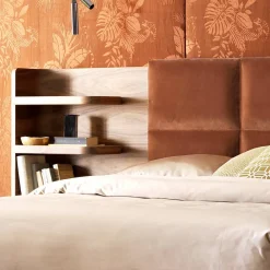 Viadurini Night Design Polsterbetten-Polster Ehebett aus Massivholz Grilli York made Italy