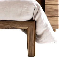 Viadurini Night Design Polsterbetten-Polster Ehebett aus Massivholz Grilli York made Italy
