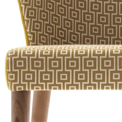 Grilli Design Stühle-Polsterstuhl aus Massivholz York made in Italy, 2 Stücke