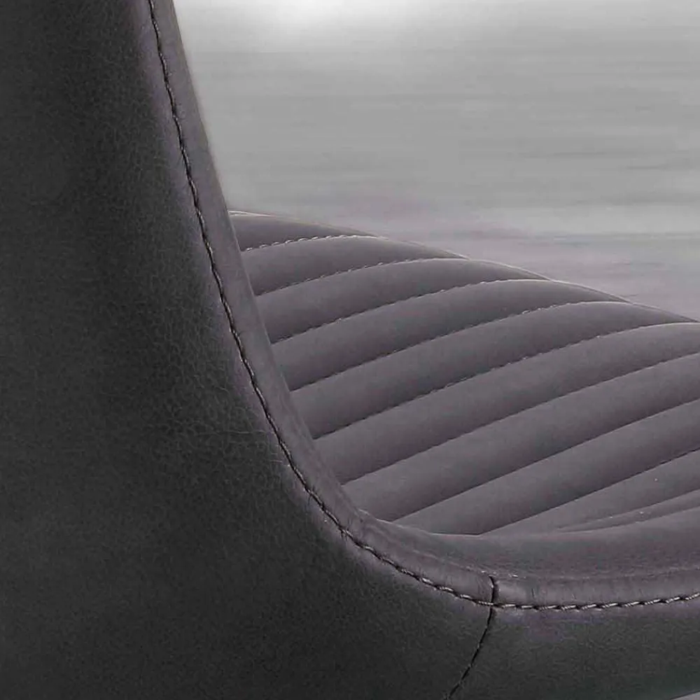 Viadurini Design Stühle-Polsterstuhl aus Nabukleder und Metall, in modernem Design, Taranto