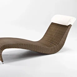 Viadurini in the Garden Sonnenliegen-Polyrattan-Gartenliege mit Kopfstützenkissen – Viserys