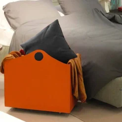 Firestyle Kaminholzständer Aus Leder Und Kunstleder-Portalegna Bonded Leder mit WoodBag Räder made in Italy