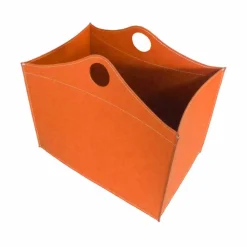 Firestyle Kaminholzständer Aus Leder Und Kunstleder-Portalegna Bonded Leder mit WoodBag Räder made in Italy